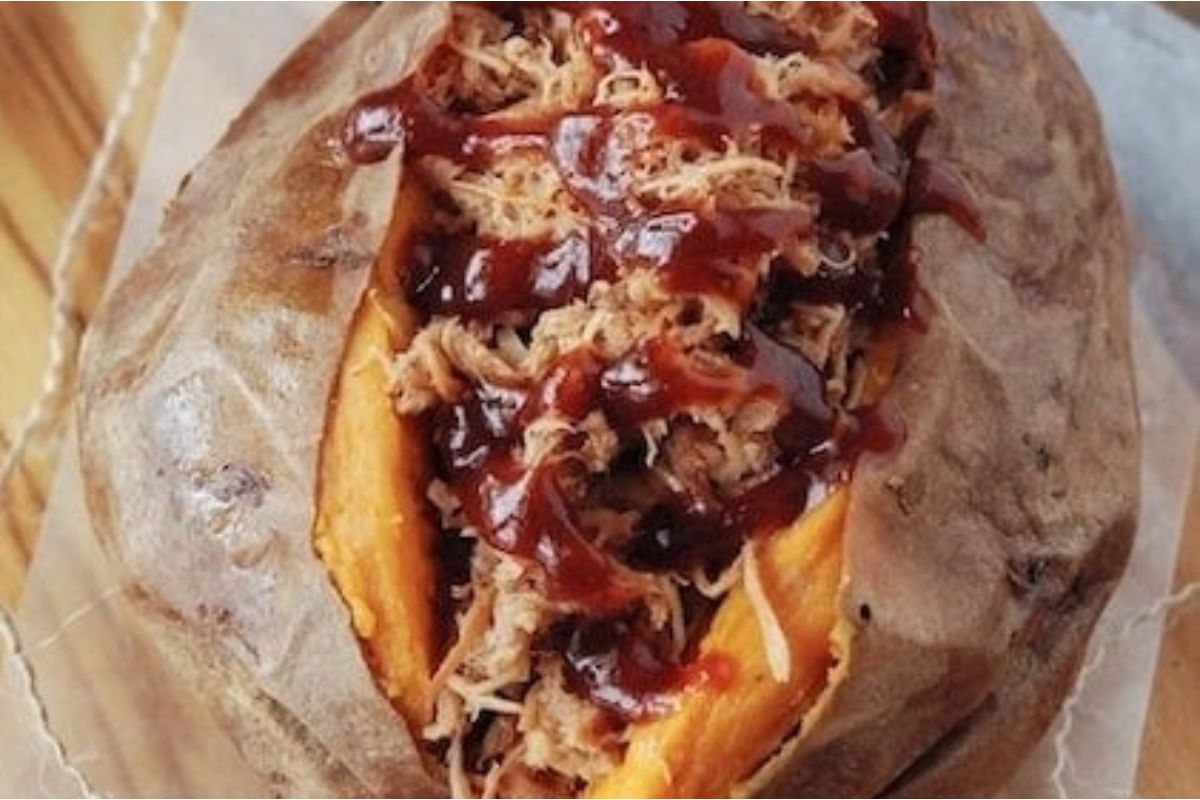 Pulled Pork Stuffed Sweet Potato