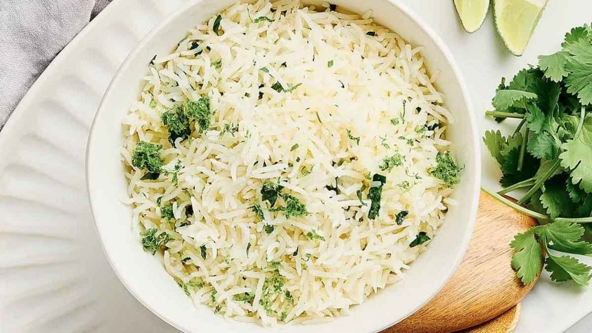 Rice Cooker Cilantro Lime Rice.
