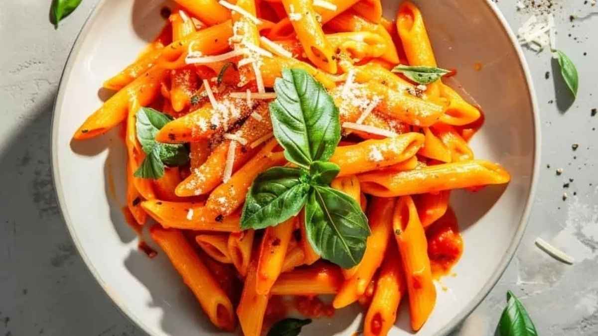 Roasted Red Pepper Pasta.