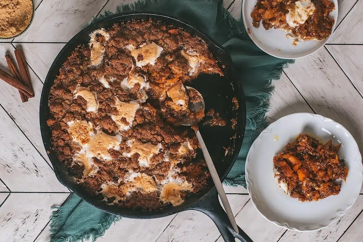 Roasted Sweet Potato Casserole With Gingersnap Streuse