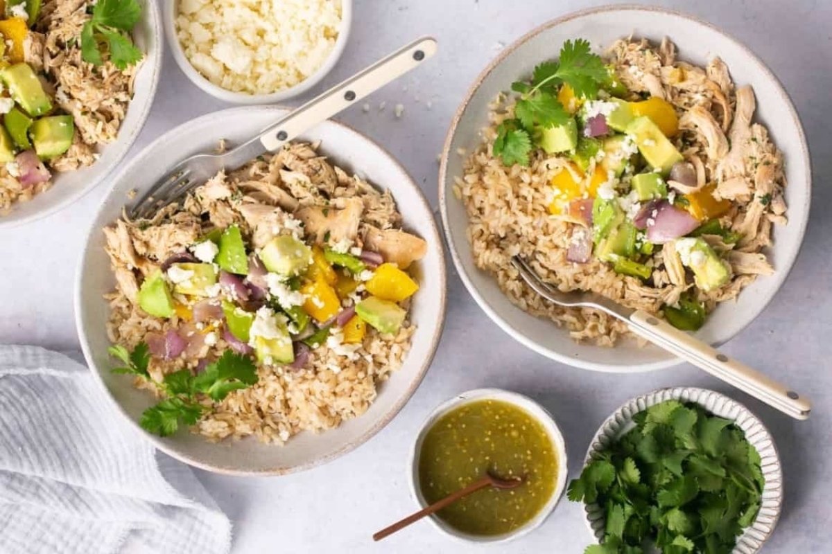 Salsa Verde Chicken Bowls.