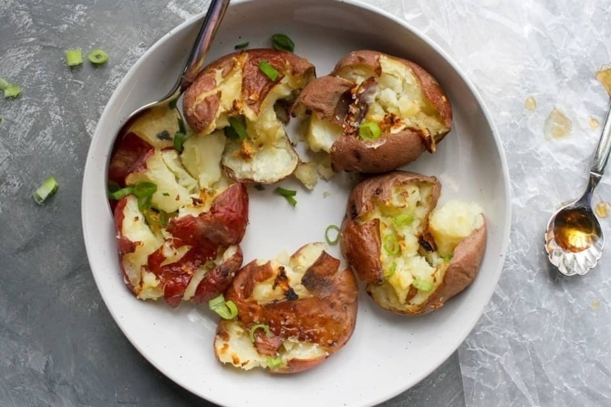 Salt And Vinegar Smashed Potatoes