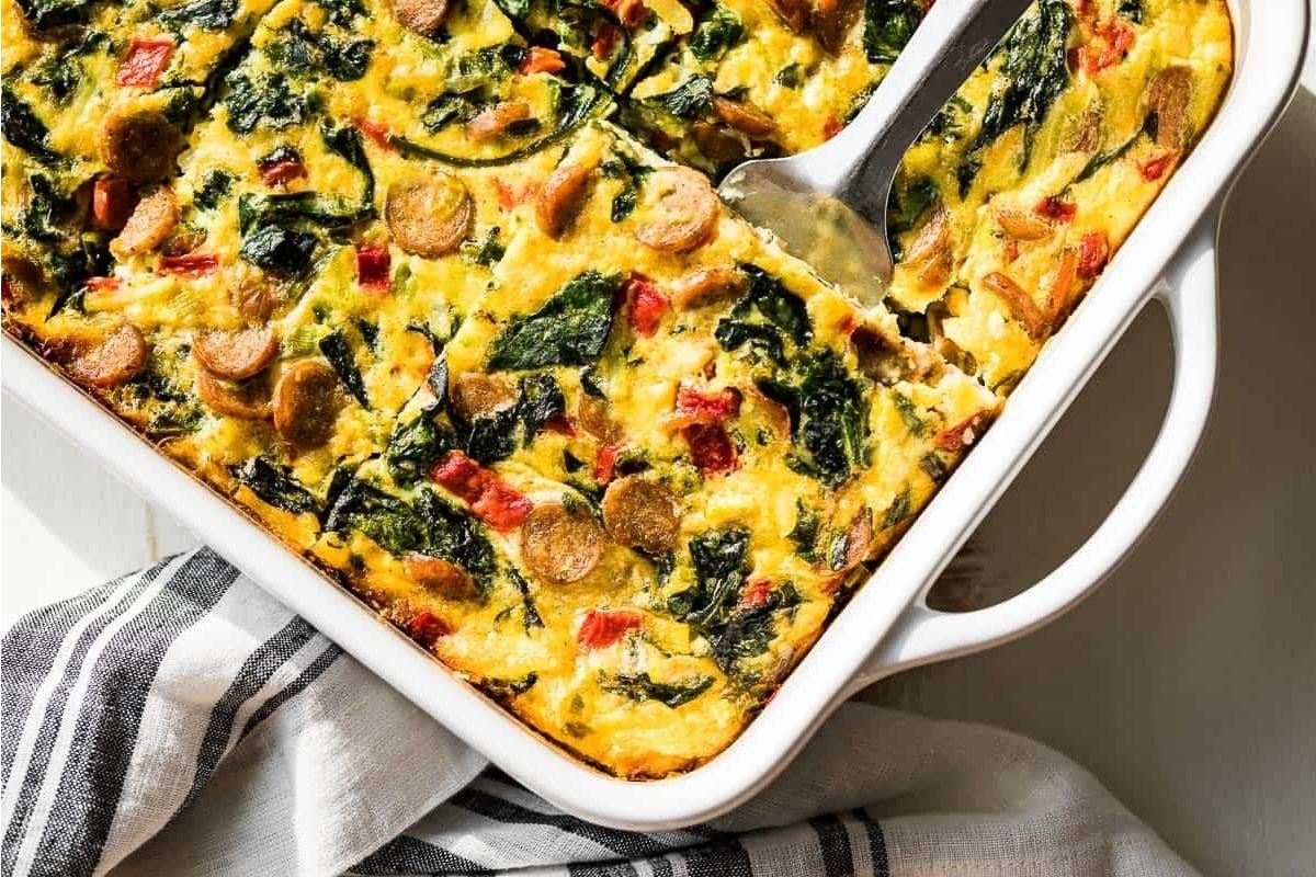 Sausage Hash Brown Breakfast Casserole