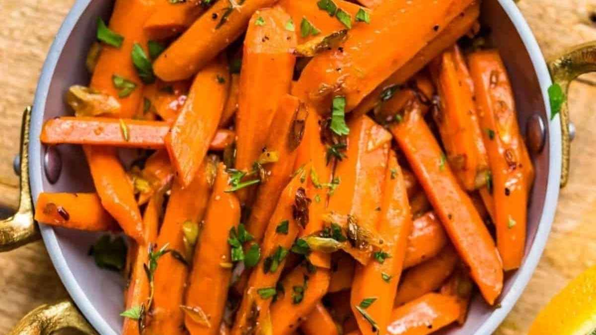 Sauteed Carrots.