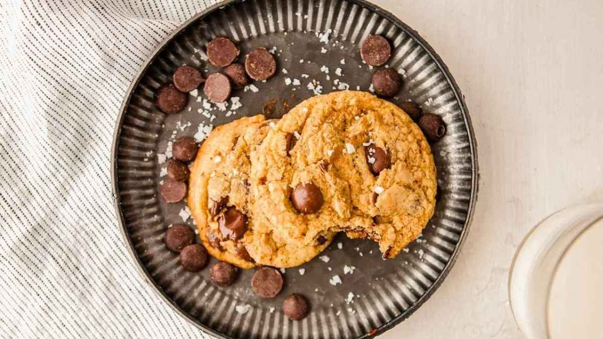 Sea Salt Chocolate Chip Cookies. 