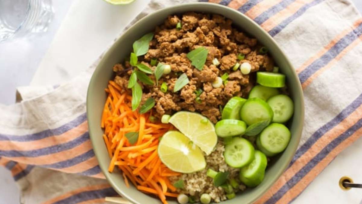 Indonesian Beef And Quinoa Bowl.