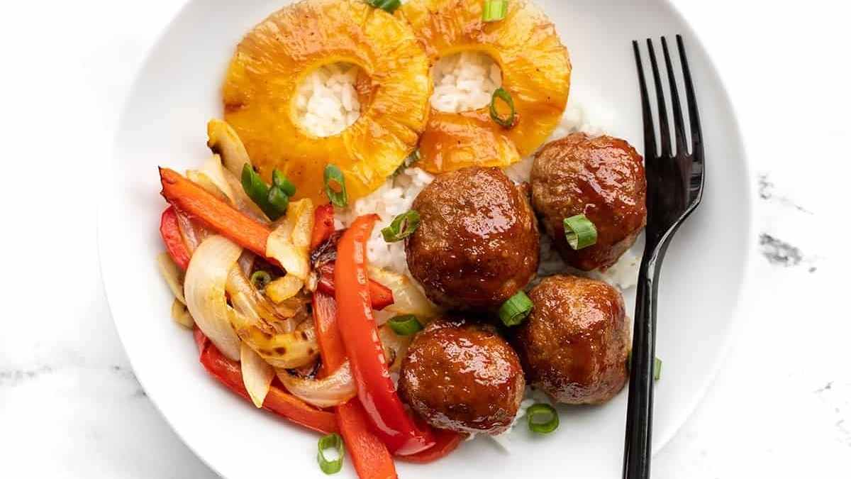 Sheet Pan Bbq Meatballs.