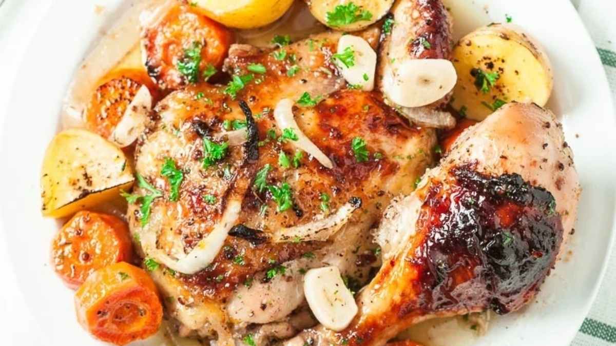 Sheet Pan Roast Chicken with Potatoes.