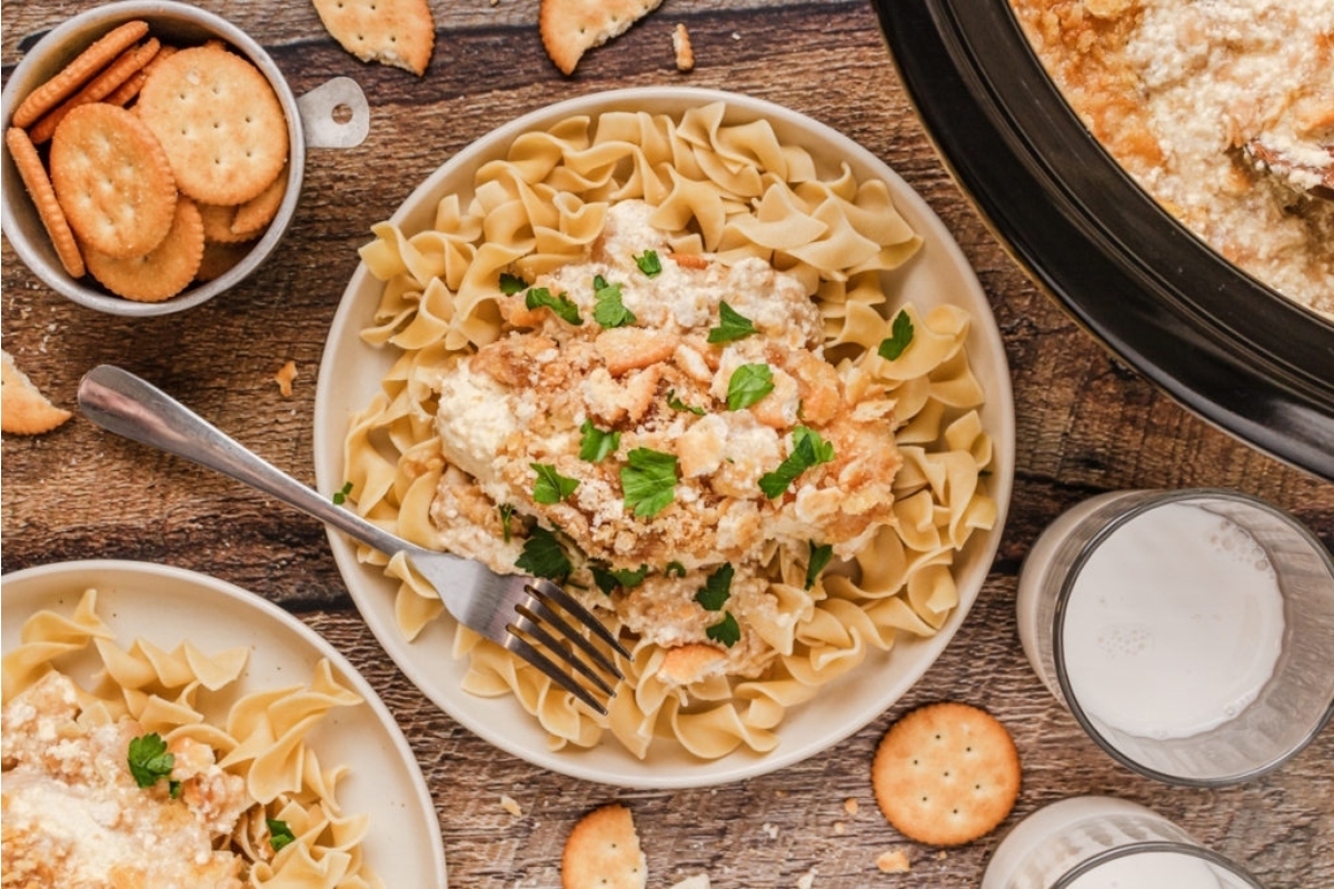 Slow Cooker Ritz Chicken.