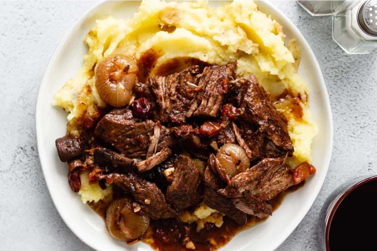 Slow Cooker Boneless Beef Ribs In Pomegranate Sauce 1