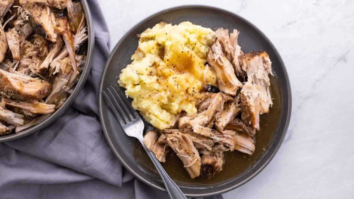 Slow Cooker Pork Loin with Gravy. 