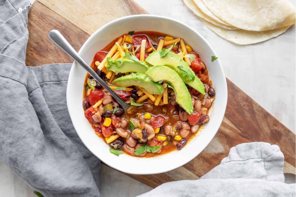 Slow Cooker Taco Soup Vegan Gluten Free Healthy