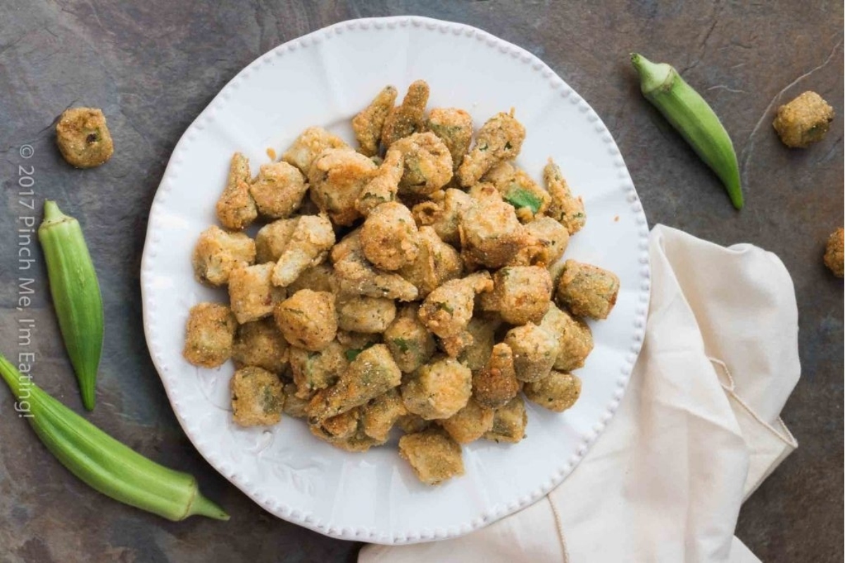 Classic Southern Fried Okra With Cornmeal.
