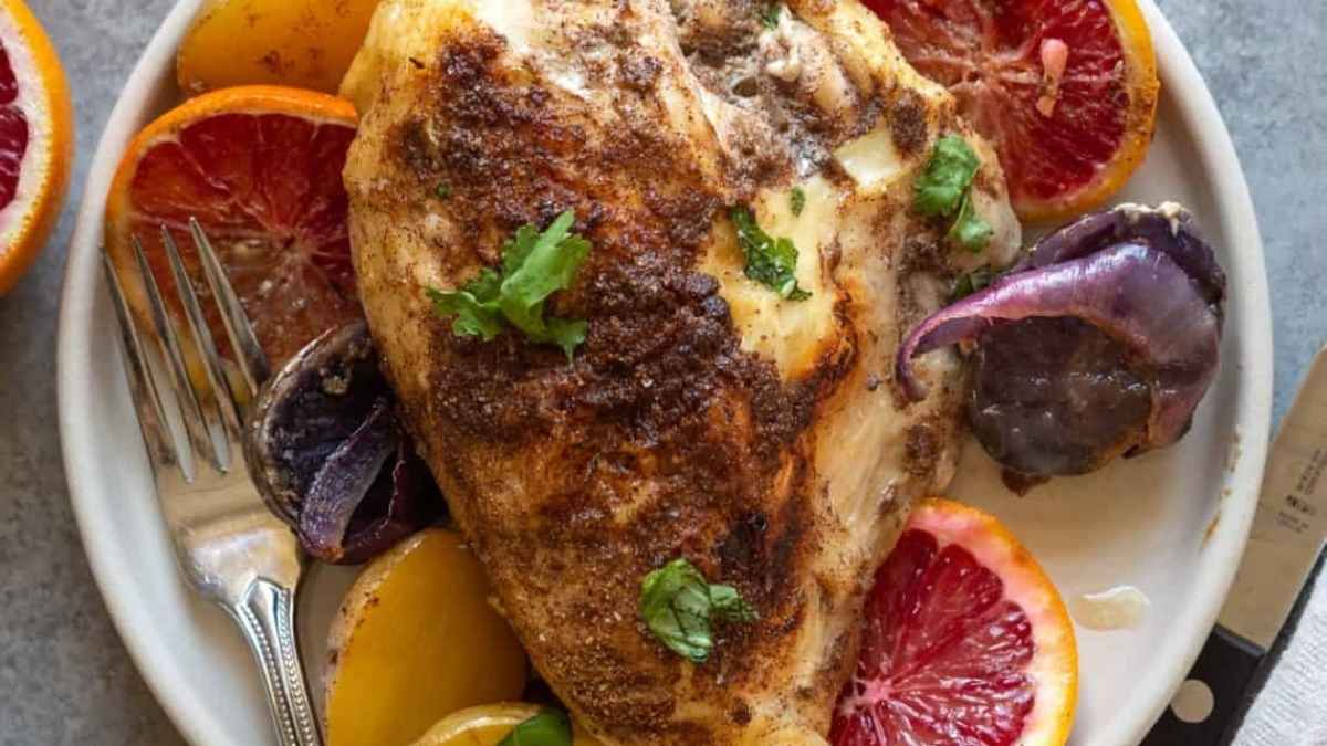 Spicy Blood Orange Chicken.