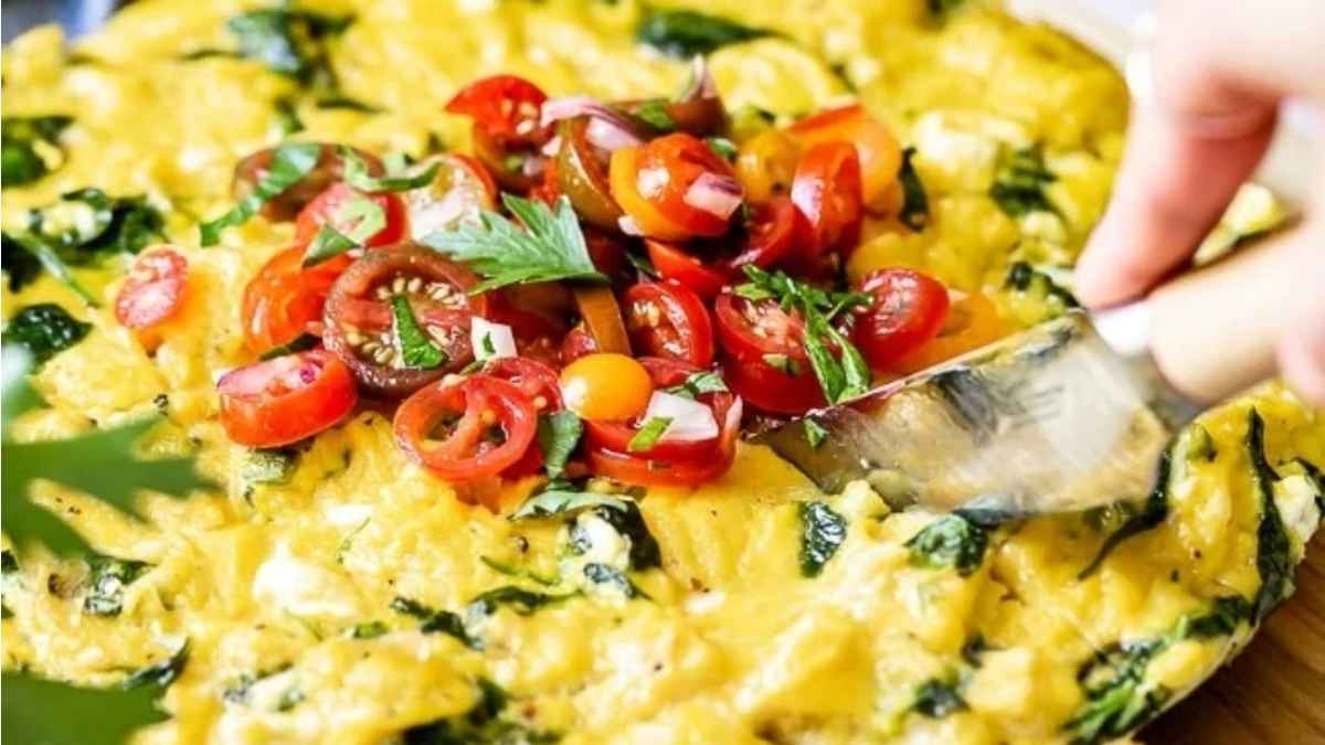 20-Minute Spinach Feta Frittata Recipe.
