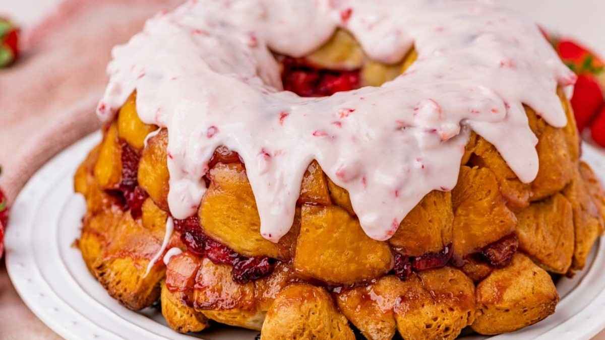Strawberry Monkey Bread. 