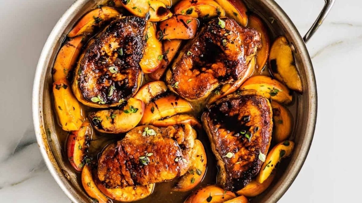 Summer Peach Pork Chops.