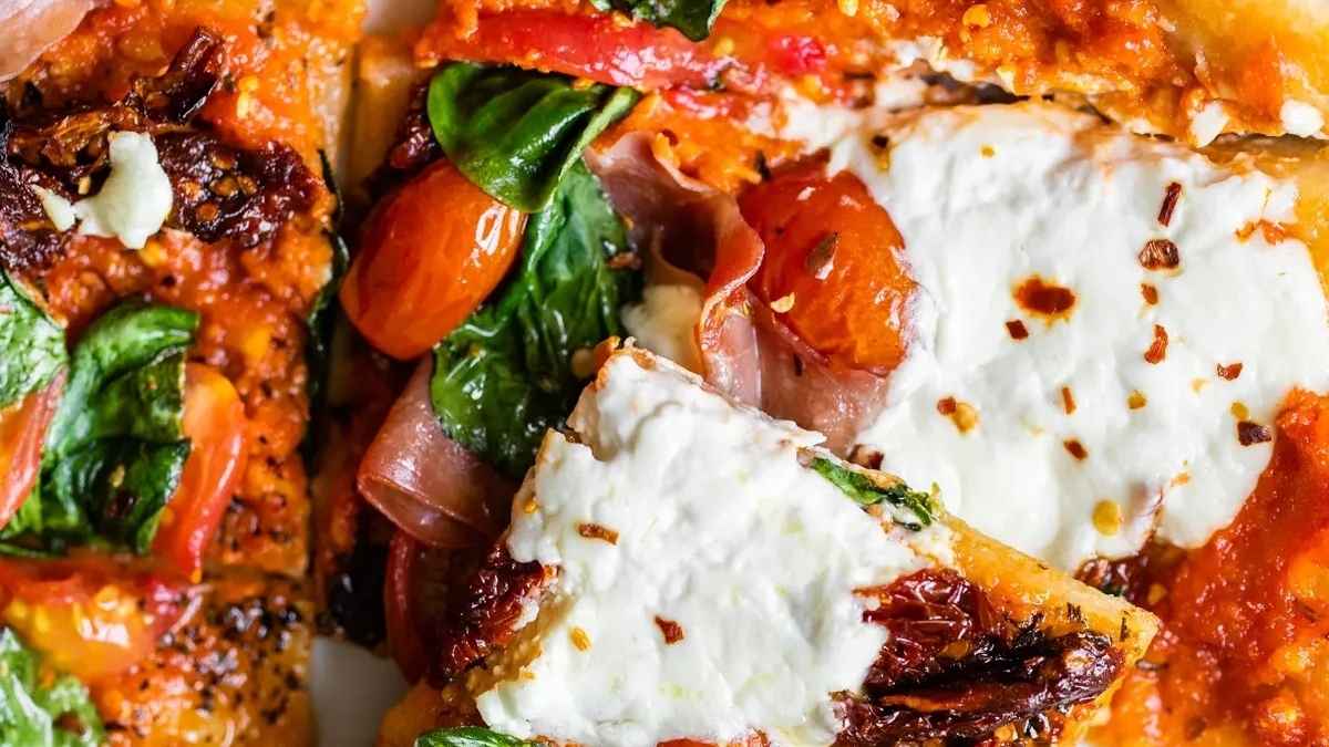 Sun-Dried Tomato Pizza.
