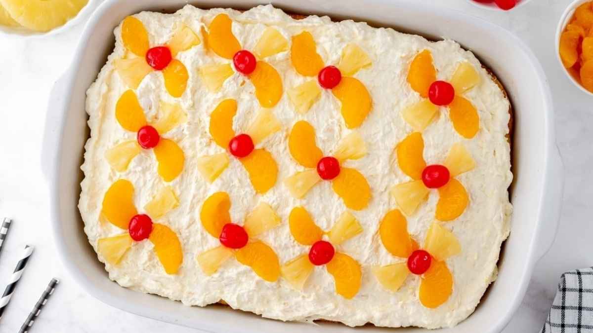 Sunshine Cake (Pig Pickin Cake). 