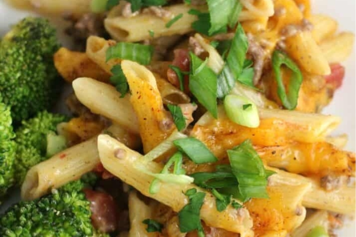 Super Quick Mexican Baked Penne.