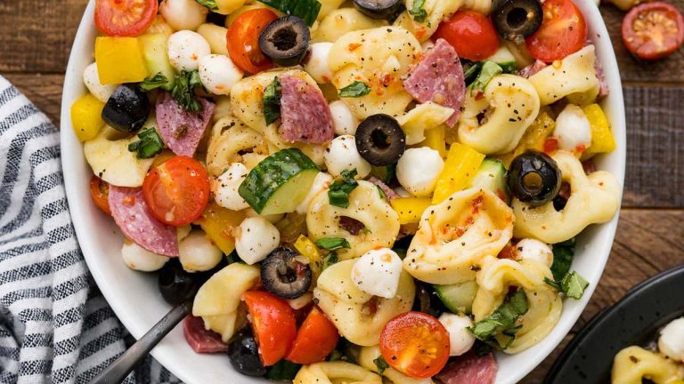 Mediterranean Tortellini Caprese Salad (Costco Copycat).
