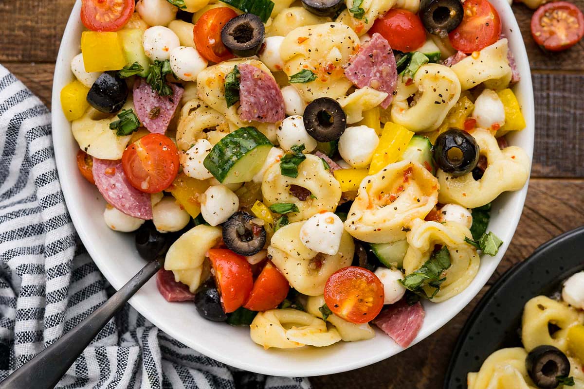 Mediterranean Tortellini Caprese Salad (Costco Copycat). 