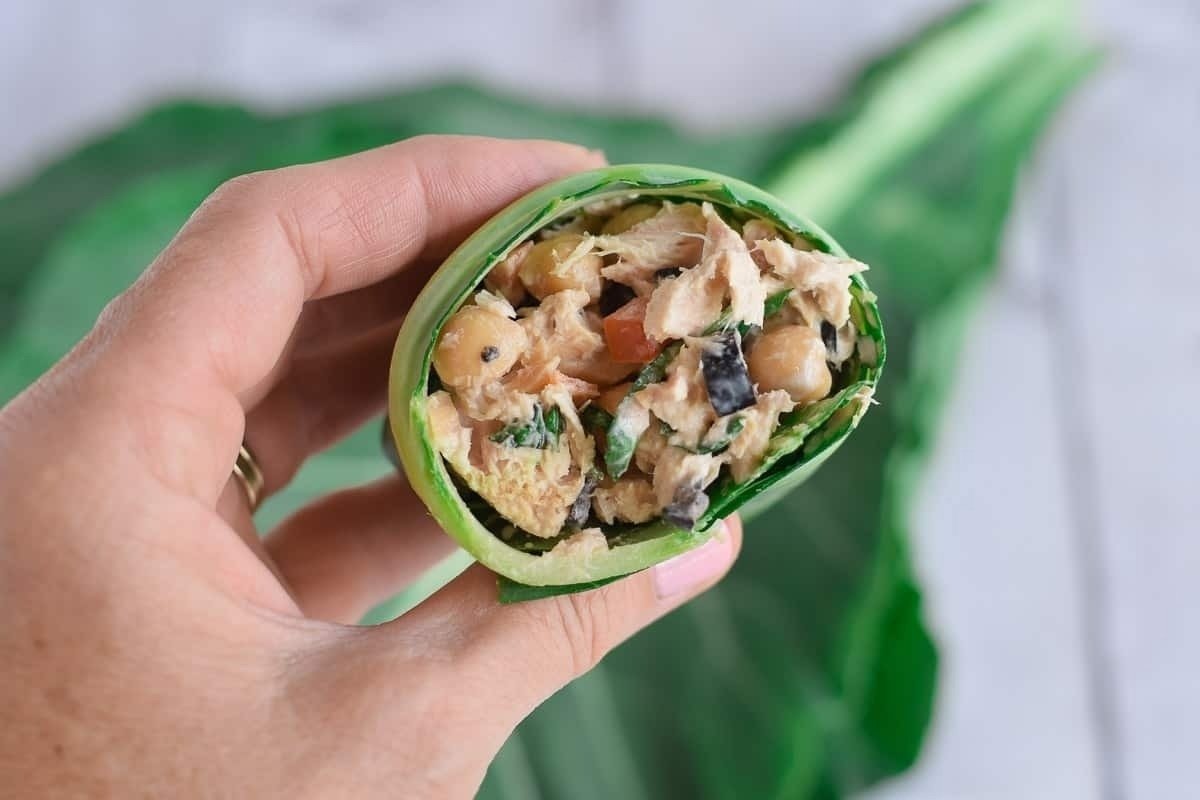 Tuna Salad Collard Wraps