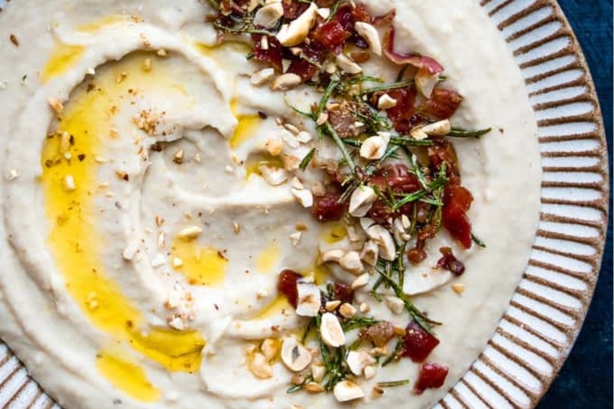 Tuscan Roasted Garlic And White Bean Dip.