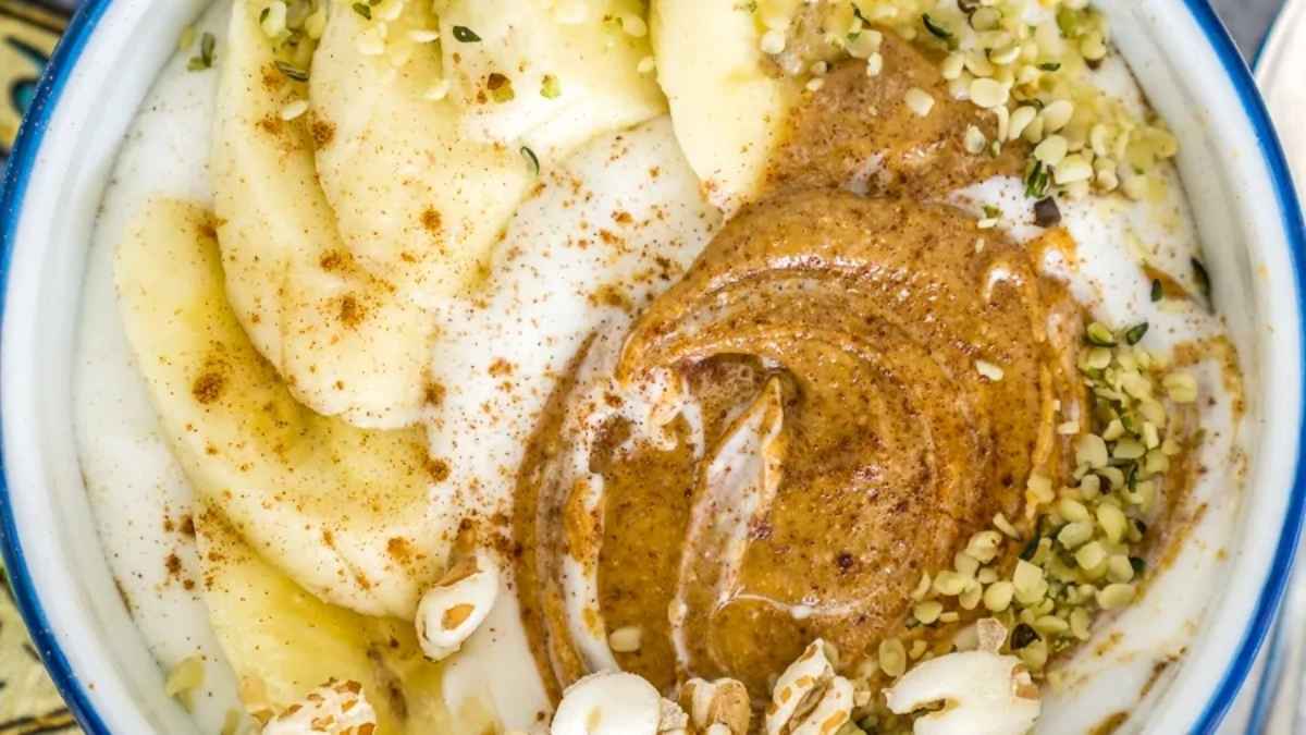 Whipped Cottage Cheese Bowls With Almond Butter And Banana.