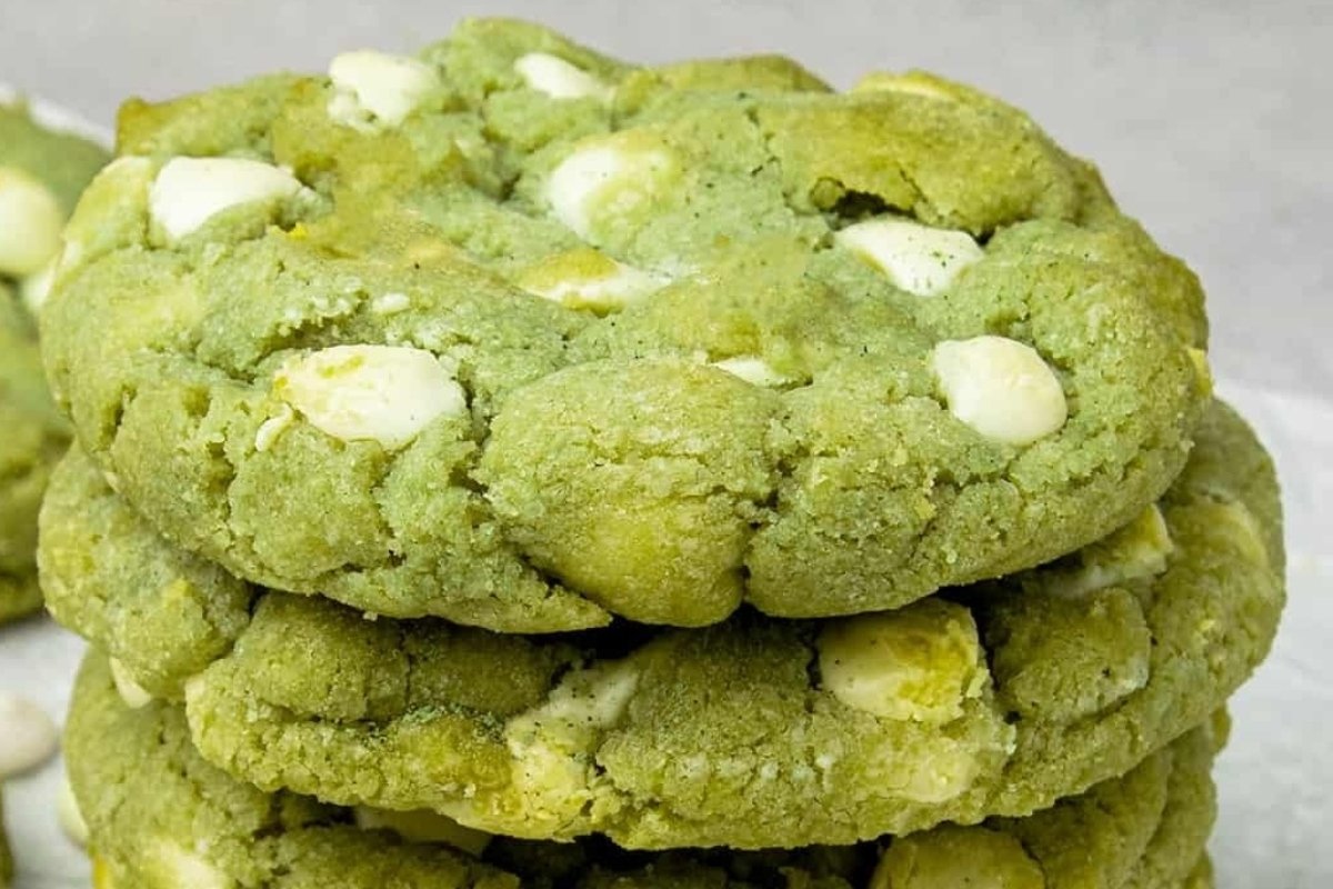 White Chocolate Matcha Cookies