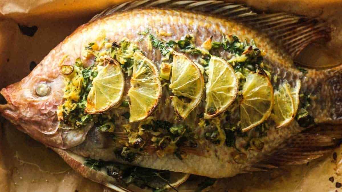 Oven Baked Whole Red Tilapia Recipe.