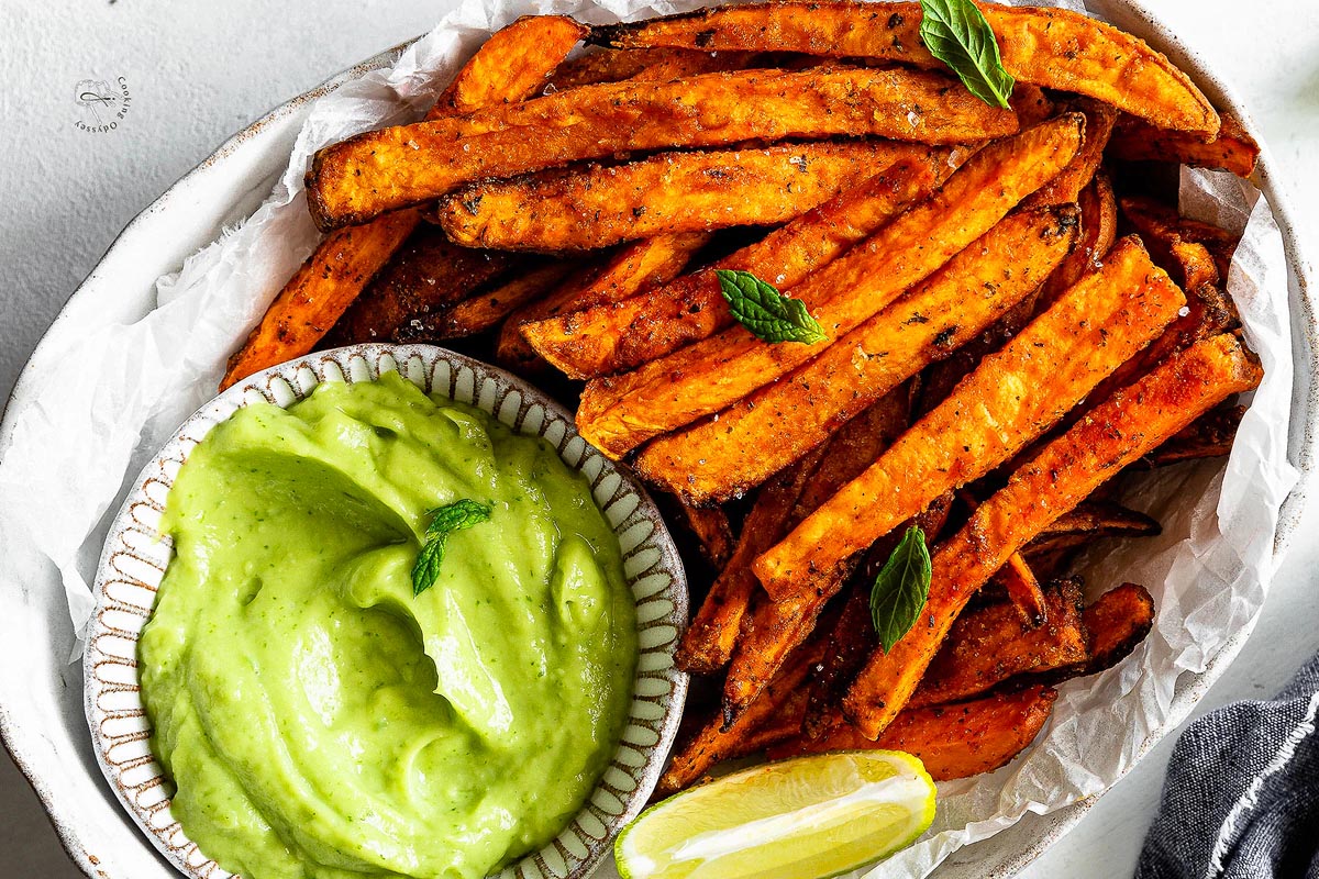 Air-Fryer Sweet Potato Fries (Masala Flavour). 
