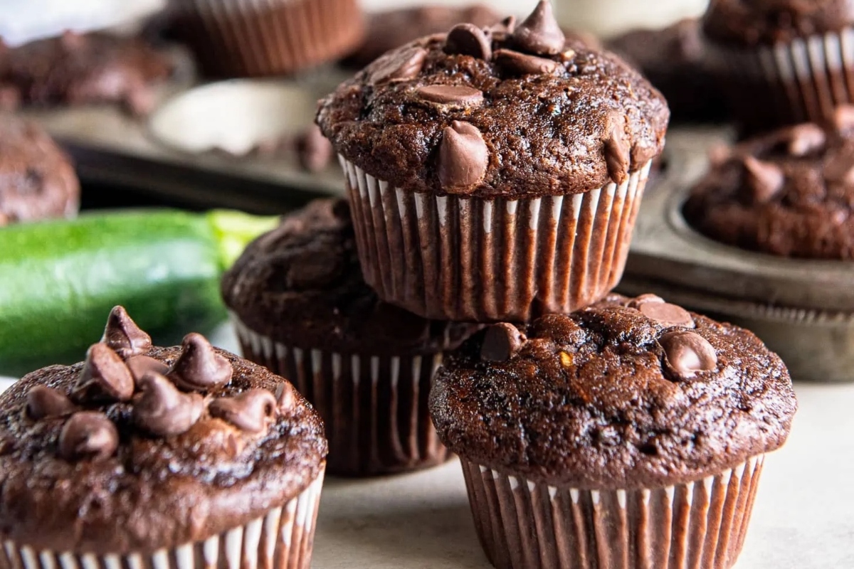 Chocolate Zucchini Muffins.