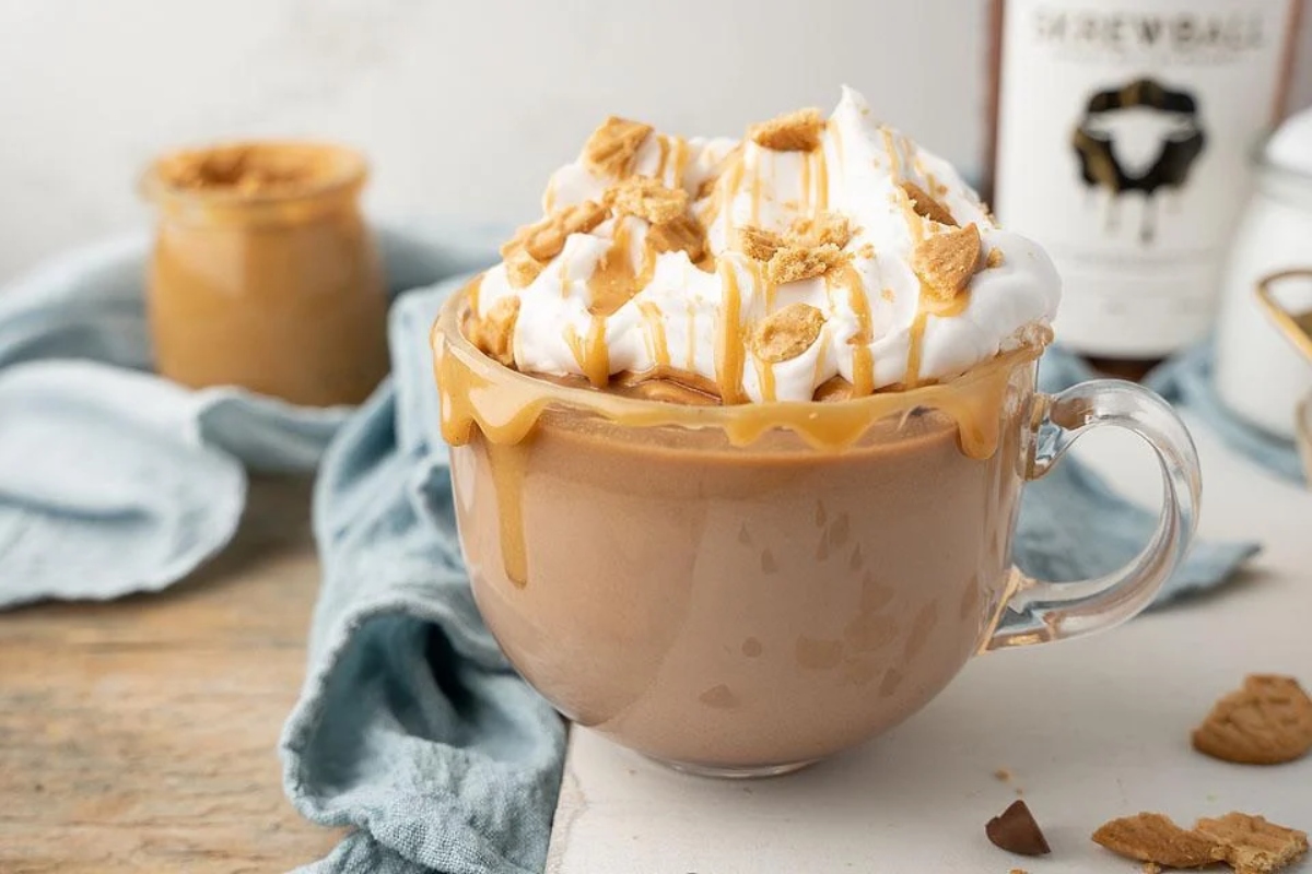 Boozy Salted Peanut Butter Hot Chocolate.