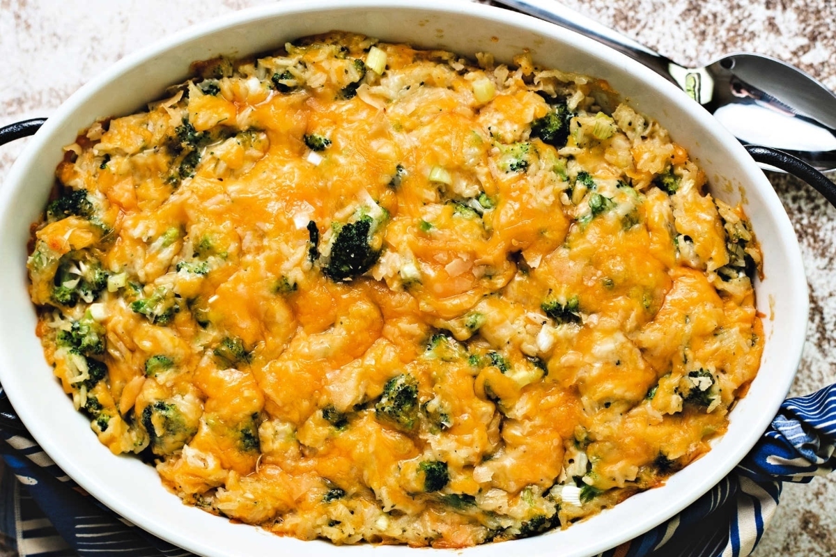 Southern Broccoli Rice Casserole (No Canned Soup!).