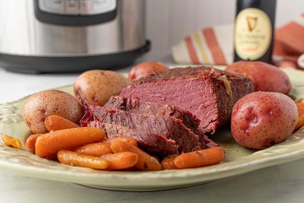 Instant Pot Corned Beef Brisket And Veggies. 