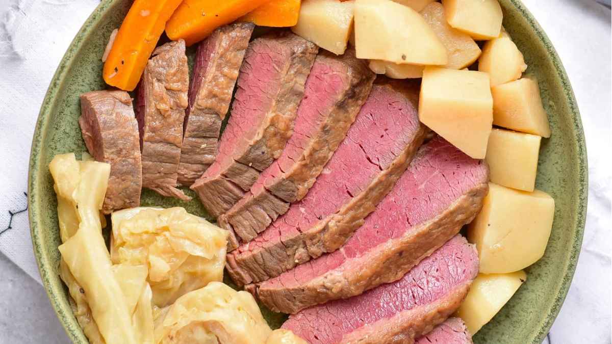 Corned Beef With Cabbage.