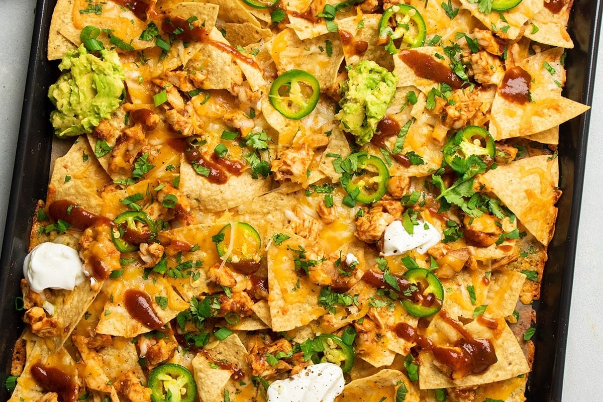 Easy Bbq Chicken Nachos.