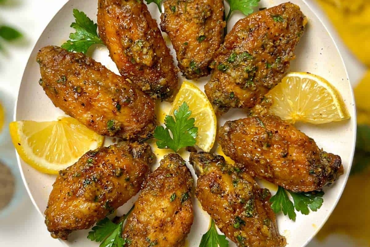 Garlic Lemon Pepper Wings.