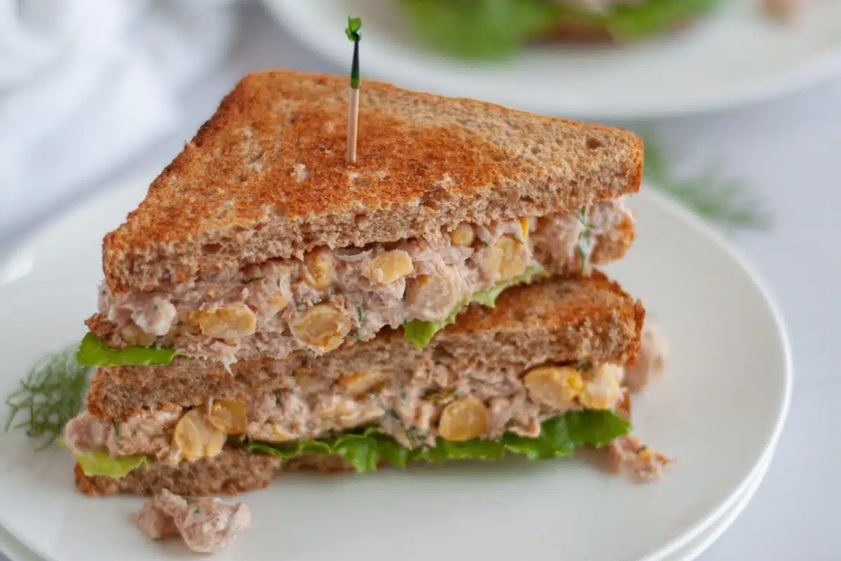 No Mayo Tuna Salad With Chickpeas.