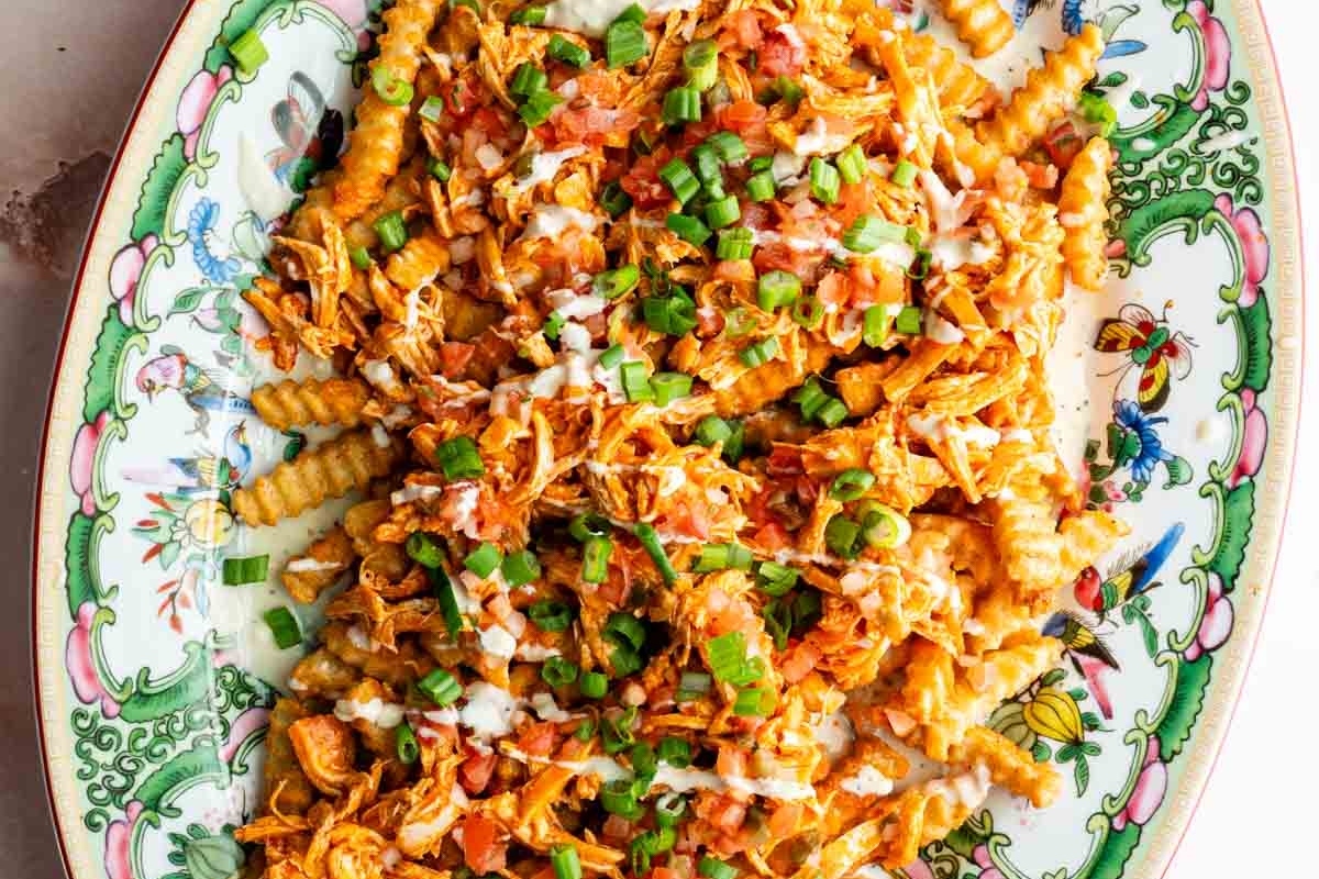 Loaded Buffalo Chicken Fries.