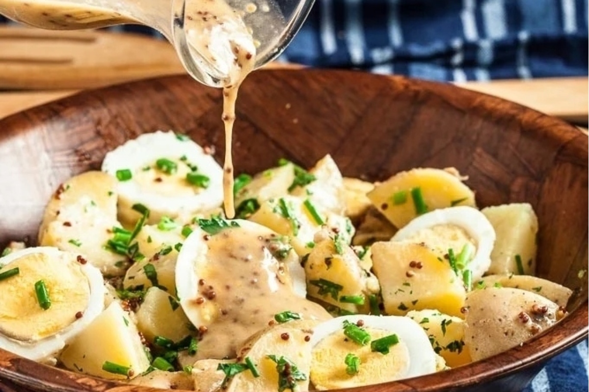 Potato Salad With Honey Mustard Vinaigrette.