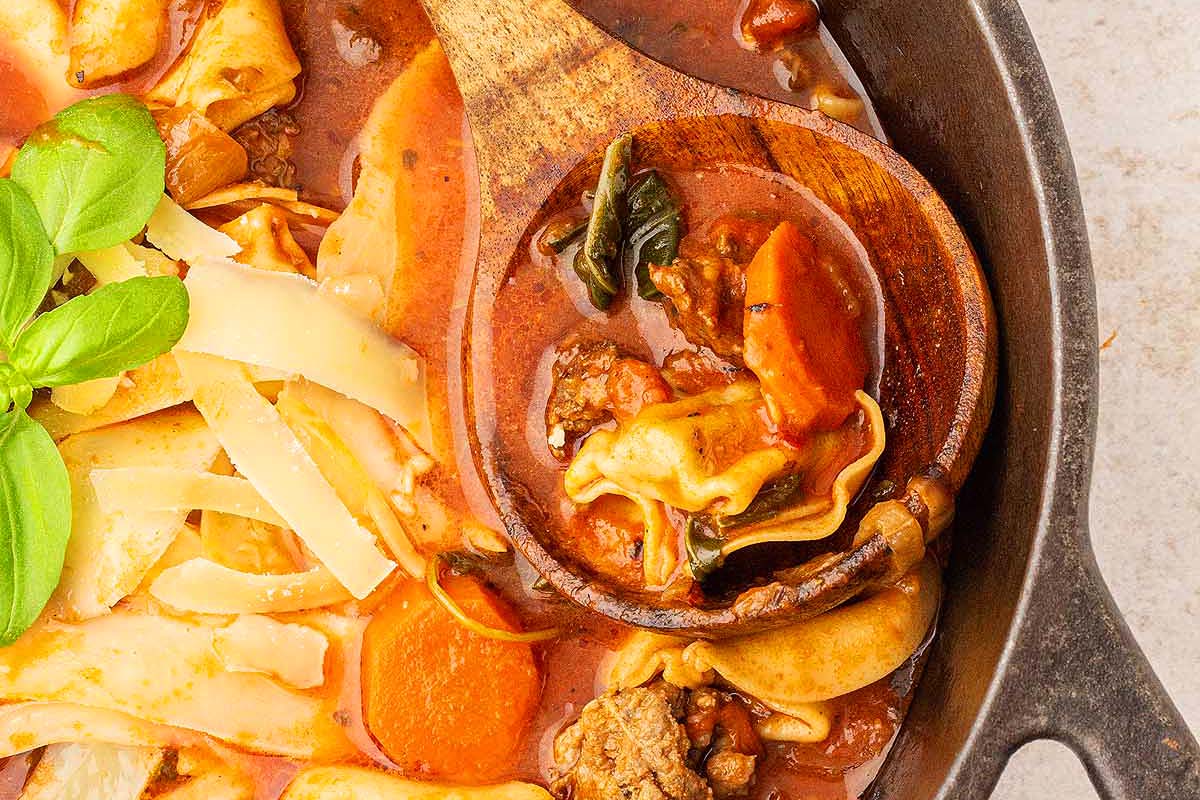 Italian Sausage Tortellini Soup.