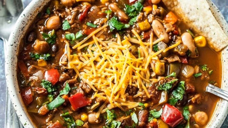 Slow Cooker Vegetarian Chili.