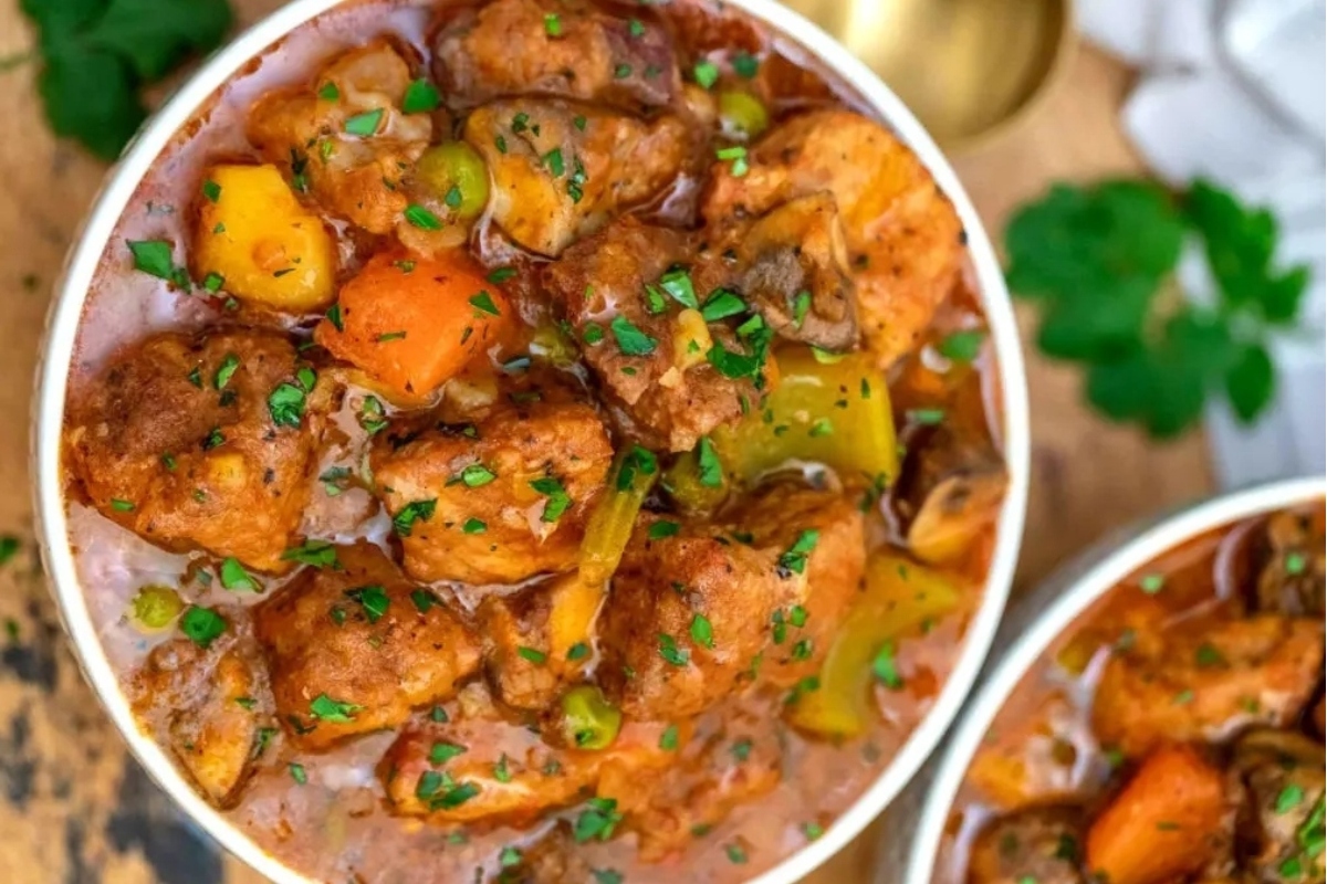 Slow Cooker Pork Stew.