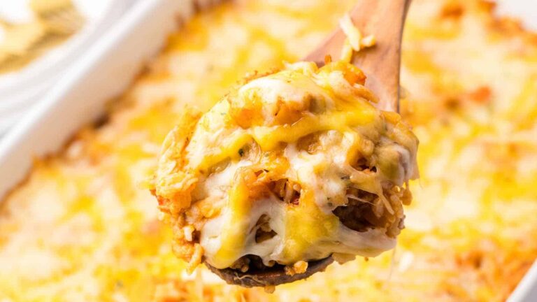 Cheesy Stuffed Pepper Casserole recipe by Cheerful Cook.