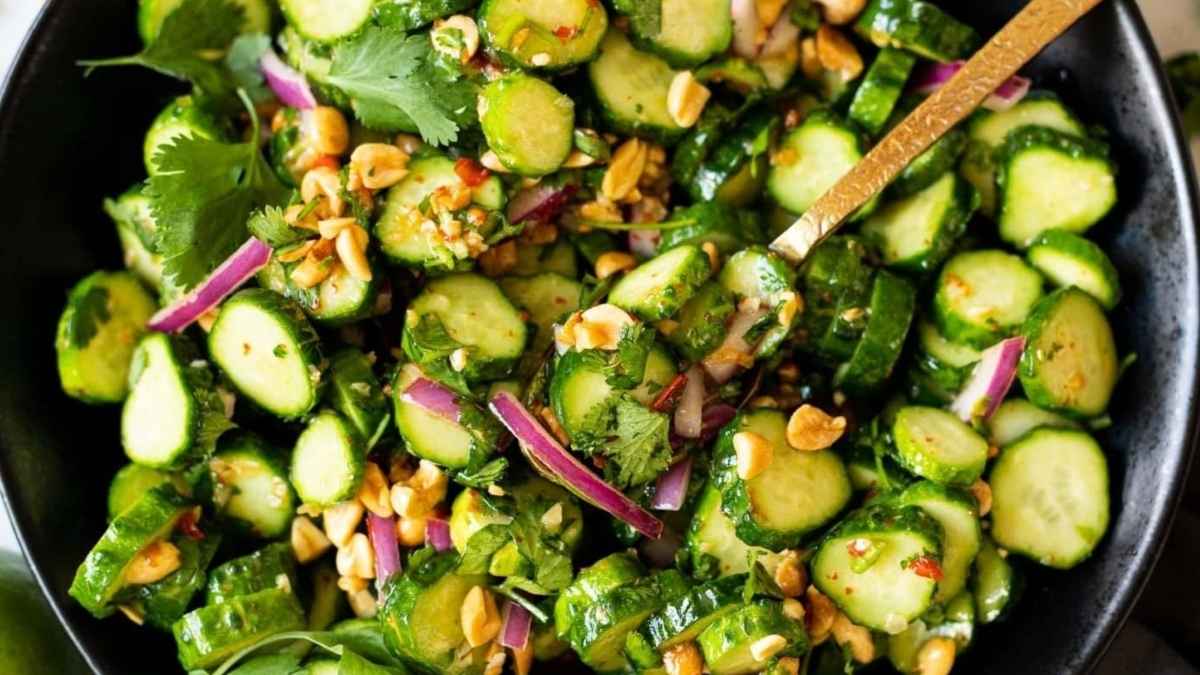 10 Minute Thai Cucumber Salad. 