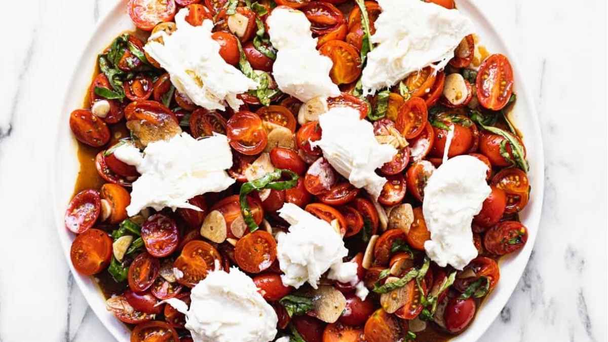20 Minute Tomato and Burrata Salad.