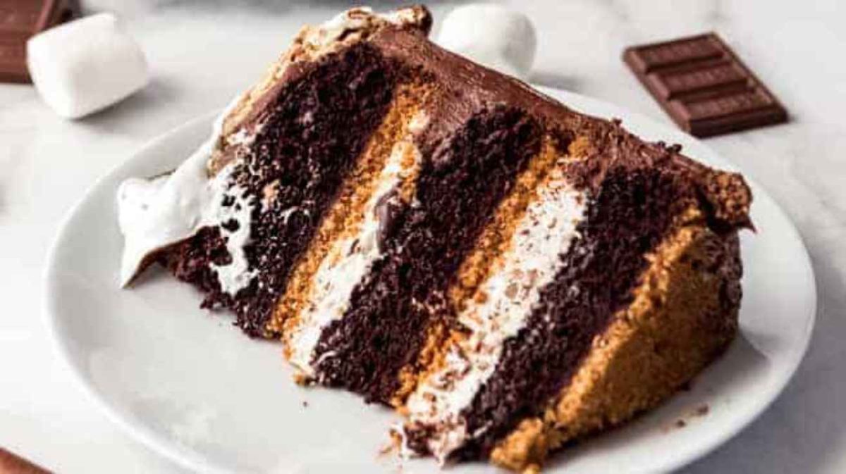 3-Layer S Mores Birthday Cake.