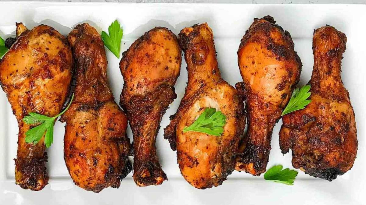 Air Fryer Cajun Chicken Drumsticks. 